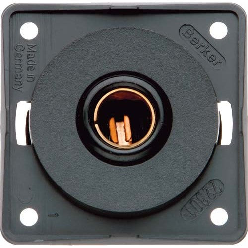 Philippi Kleinspannungs-Steckdose 12/24 V schwarz, Einbautiefe 54 mm, Flachsteckanschluss