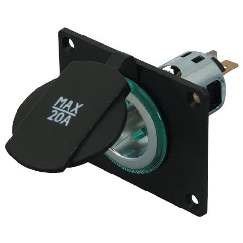 Philippi Einbausteckdose Deckel Montageplatte, 12/24V Steckdose, Strombelastbarkeit 20A