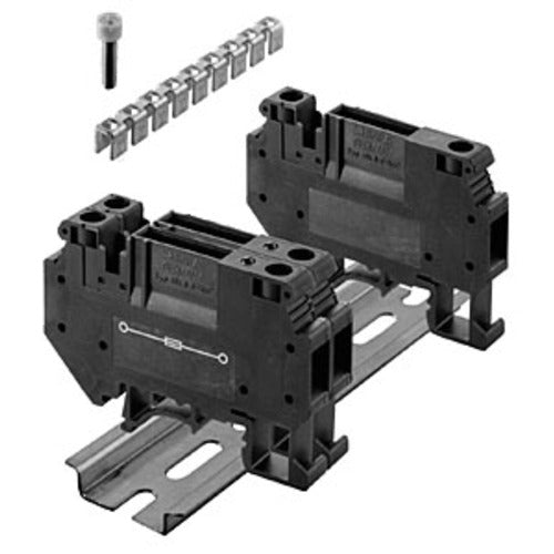 Philippi Sicherungsklemme brückbar 10-polig, Reihenklemme mit Schraubklemmen, max. Strom 34 A