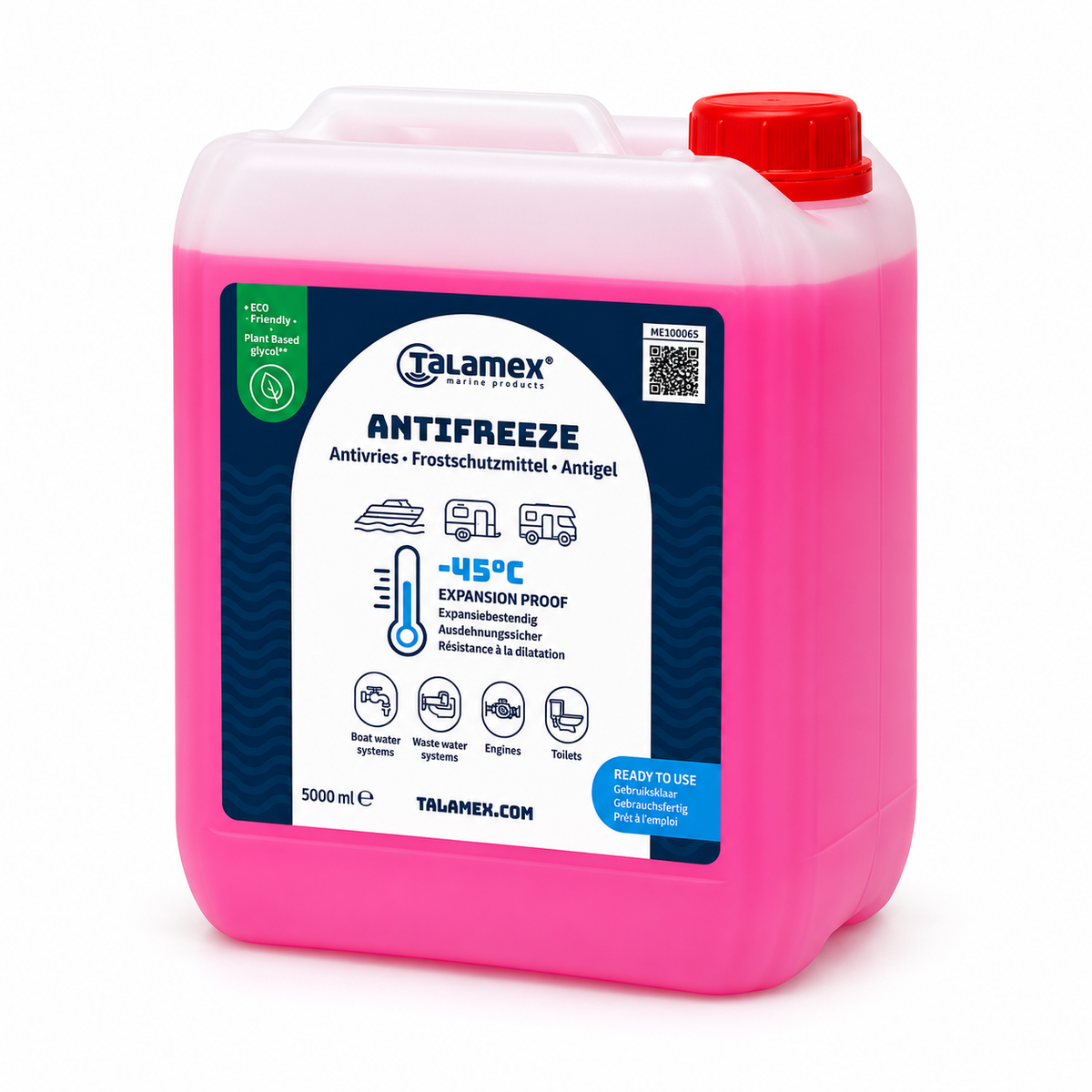 Talamex Anti Freeze Frostschutz für Trink-, Kühl- & Motorsysteme, 5 L