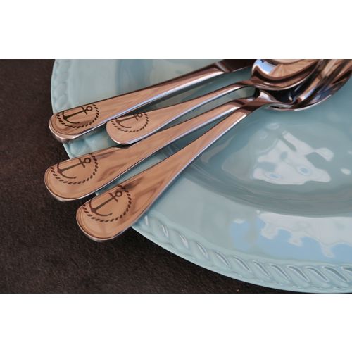 Plastimo Besteckset 24-teilig spülmaschinengeeignet, Edelstahl-Besteck, langlebig