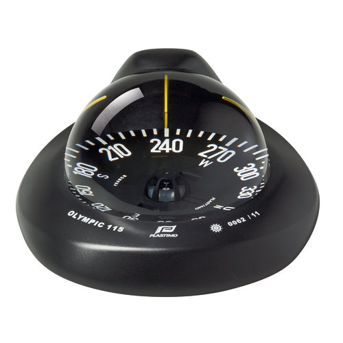 Plastimo Kompass OLYM115, Flush, Schwarz, Flache Karte, Nautischer Richtungsanzeiger, Innovative Navigation