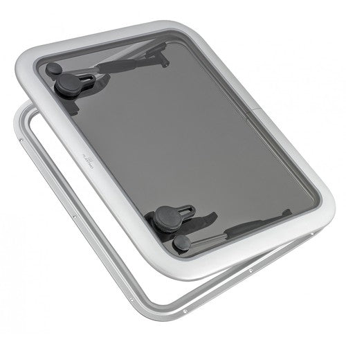 PLASTIMO Decksluke Alu/Acryl 407x262, Bootsluke, Schwarz 1.5 kg USP-Modell XYZ123