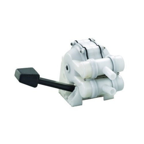 PLASTIMO Fußpumpe doppelt wirkend, Luftpumpe, neues Modell XYZ123, schwarz