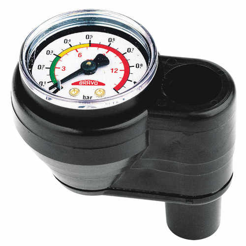 PLASTIMO Druckmessgerät Manometer, Modell XYZ123 Schwarz