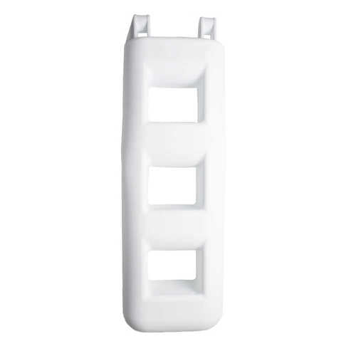 Plastimo 3-step fender ladder, boat boarding aid, protects hull and entry, white