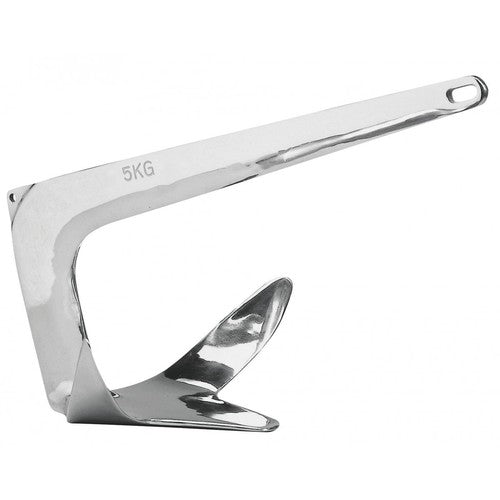 Plastimo anchor stainless steel 10kg, boat anchor, hot-dip galvanized steel for higher breaking load