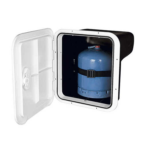 PLASTIMO Gas Cylinder Container 3 kg, Safe Storage Container, Model XYZ123, Black