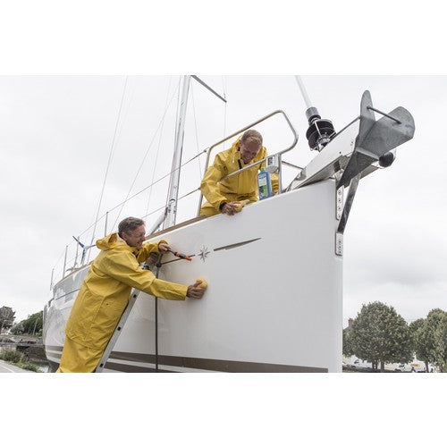 PLASTIMO Dungarees Yellow, Work Trousers, Model XYZ123, Waterproof and Durable