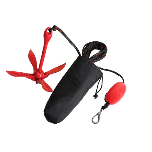 PLASTIMO Ankerset Mini 1,5 kg, Bootszubehör, kompakt für Kajak & SUP