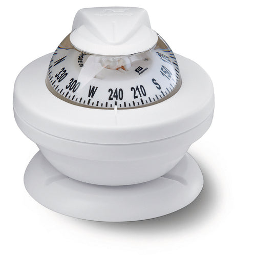 Plastimo Kompass Offshore 55 Weiß, Navigationsinstrument für Motorboote bis 6m, konische Rose 5° Einteilung