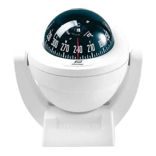 Plastimo Kompass Offshore 75 Mini-Sockel, Boots-Kompass mit Vibration Absorber, ideal für Motorboote 5-8m