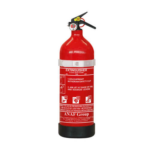 Plastimo Schaumfeuerlöscher 2kg EN3 NF Manometer, Feuerlöscher, Modell XYZ123, Schwarz