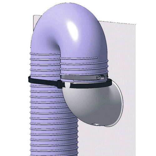 Plastimo Schlauchanschluss Gebogen Durchmesser 4 Zoll, Schlauchadapter, Modell XYZ123, Farbe Schwarz