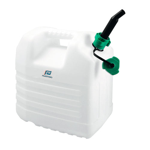 Plastimo Wasserkanister lebensmittelechtes Polyethylen, 10L Kanister mit Ausguss, kompakte Lagerung