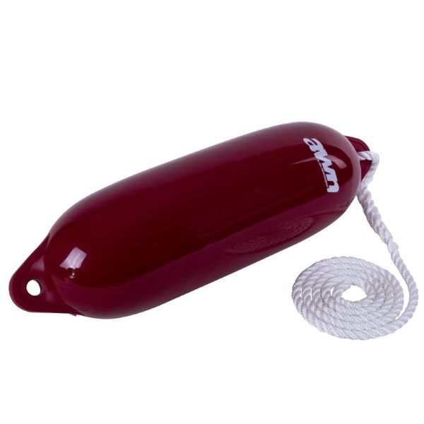 awn Langfender mit Fenderleine – Effektiver Schutz für Bordwand und Rumpf, hochwertiger Bootsfender, einfache Montage - Ø 14x53 cm – Ø 20x63 cm, bordeaux-rot, grau, dunkelblau, blau, schwarz, weiß, grün
