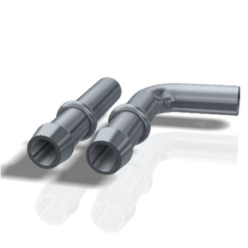 Bent hose nipple 12mm hose, hose adapter, robust model XYZ123, black