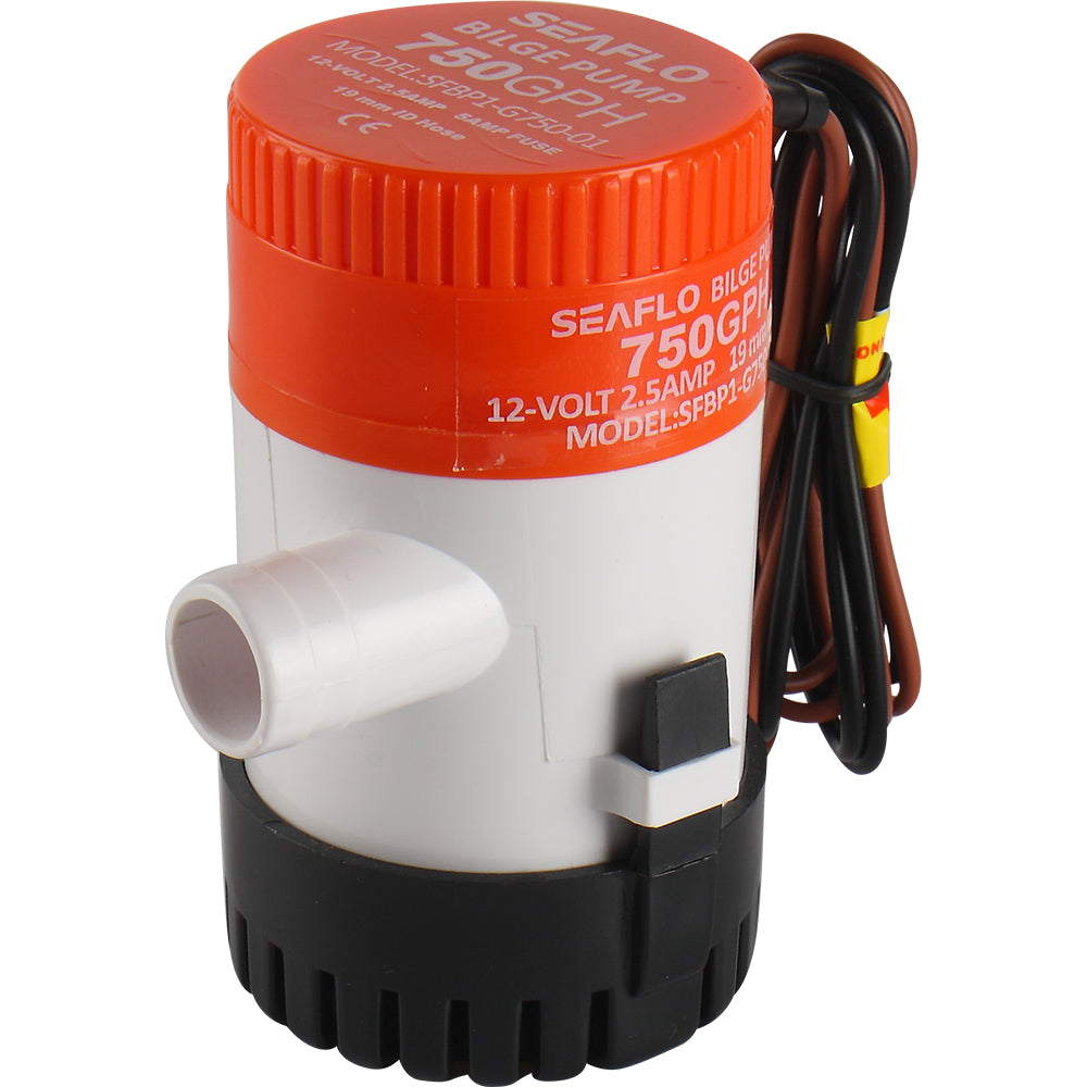 SEAFLO ® Bilge Pump 350-1100 GPH, 12V, Corrosion-Resistant, Easy-Clean Housing Strainer - 350 - 1100 GPH