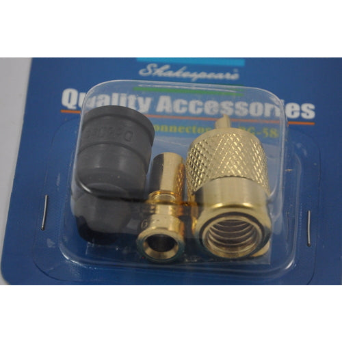 Shakespeare Stecker PL259 mit UG175 Adapter für RG58-Kabel, PL-259 Stecker, DooDad inklusive
