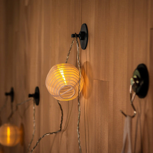 silwy Magnet-Pins Leder-Look schwarz, magnetische Befestigung ohne Bohren, flexibel & wiederverwendbar 4er Set