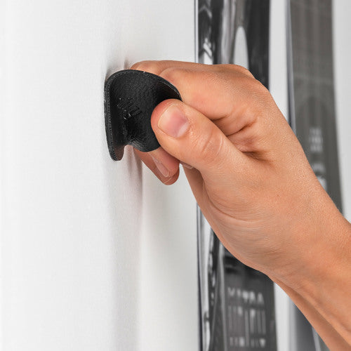 silwy Nano-Gel-Pads Leder-Look, Magnethalterung, 6,5 cm schwarz 4er Set, wiederverwendbar