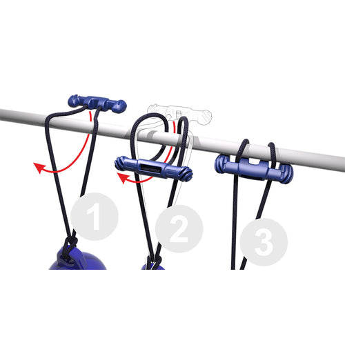 TheSnubber quick release fender, boat railing attachment white 2 pieces, non-slip material