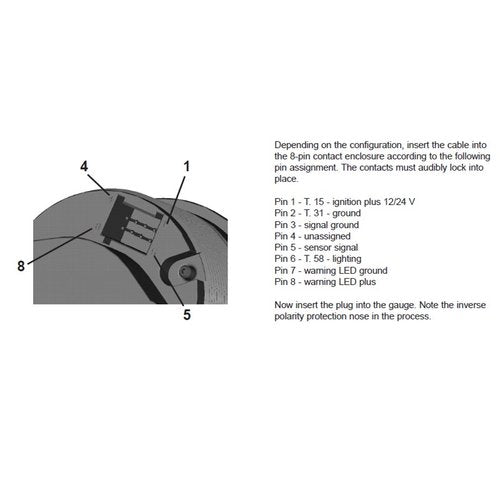 Veratron Pressure Gauge Black Bar, Pressure Gauge, Model XYZ123