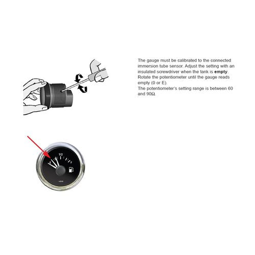 Veratron Tank Level Indicator VDO VL Aftermarket, Fuel Gauge, Model XYZ123, Black