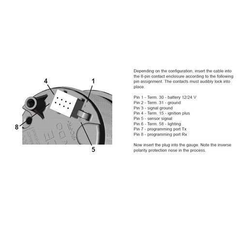 Veratron Fuel Gauge Model XYZ123, Fuel Level Gauge, Black