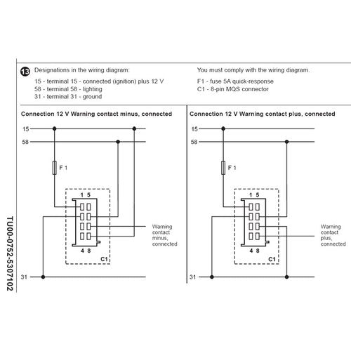 Veratron VDO Voltmeter Schwarz, Spannungsmesser, Modell XYZ123