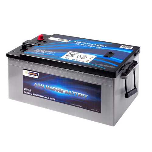 Vetus Batterie AGM 12V/185Ah, Akkumulator, wartungsfrei und langlebig
