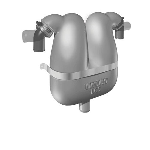 Vetus gas-water separator with rotatable connections 38-45mm, exhaust separator, noise reduction