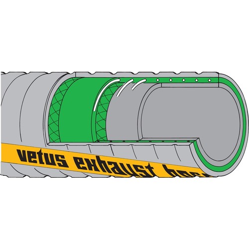 Vetus Auspuffschlauch 65mm flexibel, Abgasschlauch, registriert beim Germanischen Lloyd