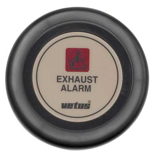 Vetus exhaust gas temperature alarm, cream, 12 V, temperature sensor, visual and acoustic warning