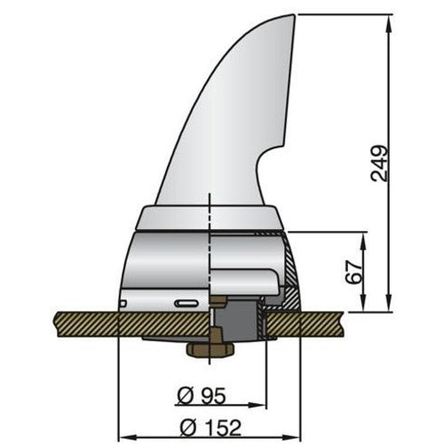 Vetus Dorade-Box Edelstahl 75mm, Lüfterzubehör, wasserdichtes Design