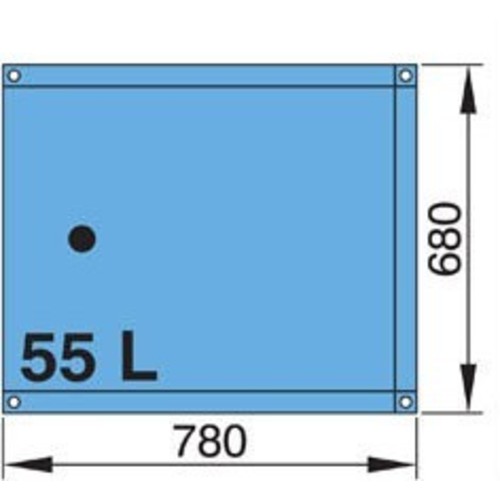 Vetus Wassertank flexibel 55 Liter, Trinkwassertank, einfache Montage und anpassbare Form