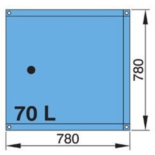 Vetus flexible water tank 70 liters, drinking water tank, easy installation and convertible shape