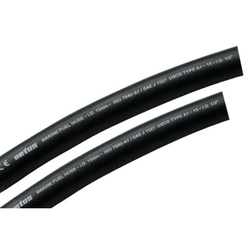 Vetus fuel hose NBR/CR rubber ISO7840 A1-15, marine fuel hose, reliable fire resistance