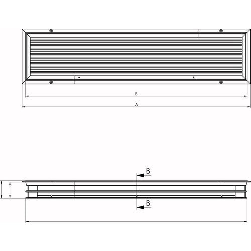 Vetus Lamellengitter Belüfter Aluminium rechteckig, Ansauggitter, individuell anpassbar