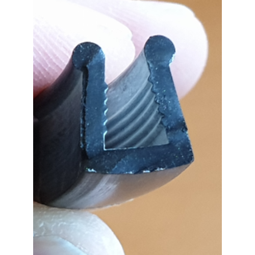 Vetus Rubber Profile Black Model XYZ123, Sold by the Meter Sealing Profile, Excellent Choice for Customers