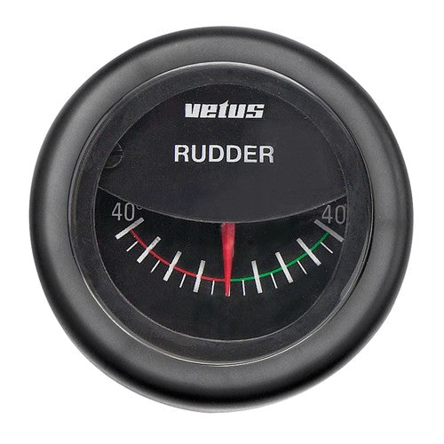 Vetus rudder angle indicator black 12/24 volts, engine instruments, rounding indicator
