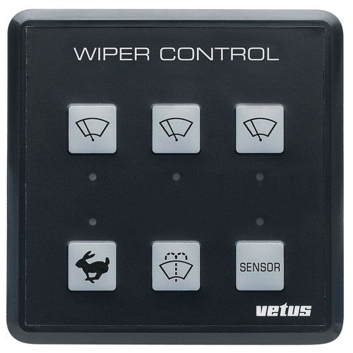 Vetus windscreen wiper control panel 12/24V, control panel for up to 3 motors, including rain sensor connection