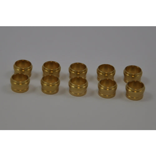 Vetus cutting rings brass 10mm, pipe fittings, 10 pieces.
