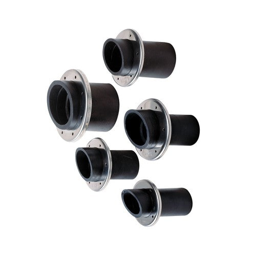 Vetus exhaust transom bushing elastic EPDM rubber, transom mounting, fixed with stainless steel ring