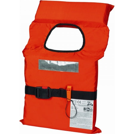 VSG Feststoff-Rettungsweste für Erwachsene, Schwimmweste, Auftrieb 100N, orange, Set mit 4 Stück, ideal für >40kg