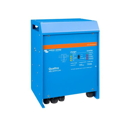 Victron Wechselrichter-Ladegerät Quattro 24/3000/70-50/50 230V, Sinus-Wechselrichter, Hybrid PowerAssist-Technologie