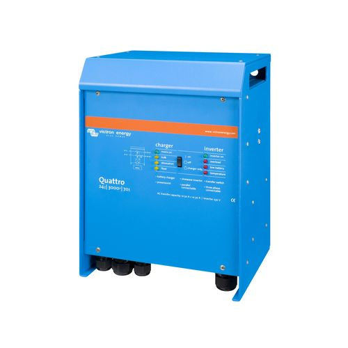 Victron Wechselrichter-Ladegerät Quattro 24/3000/70-50/50 230V, Sinus-Wechselrichter, Hybrid PowerAssist-Technologie