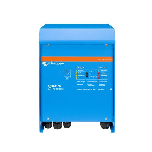 Victron Wechselrichter-Ladegerät Quattro 24/3000/70-50/50 230V, Sinus-Wechselrichter, Hybrid PowerAssist-Technologie
