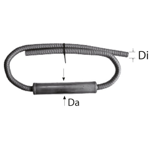 Webasto Abgasschalldämpfer Edelstahl D38 L=1000mm, Schalldämpfer, robust und langlebig