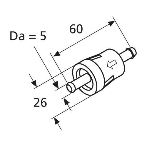 Webasto Brennstofffilter D5 transparent, Kraftstofffilter, Modell XYZ123, lebensmittelechter Kunststoff